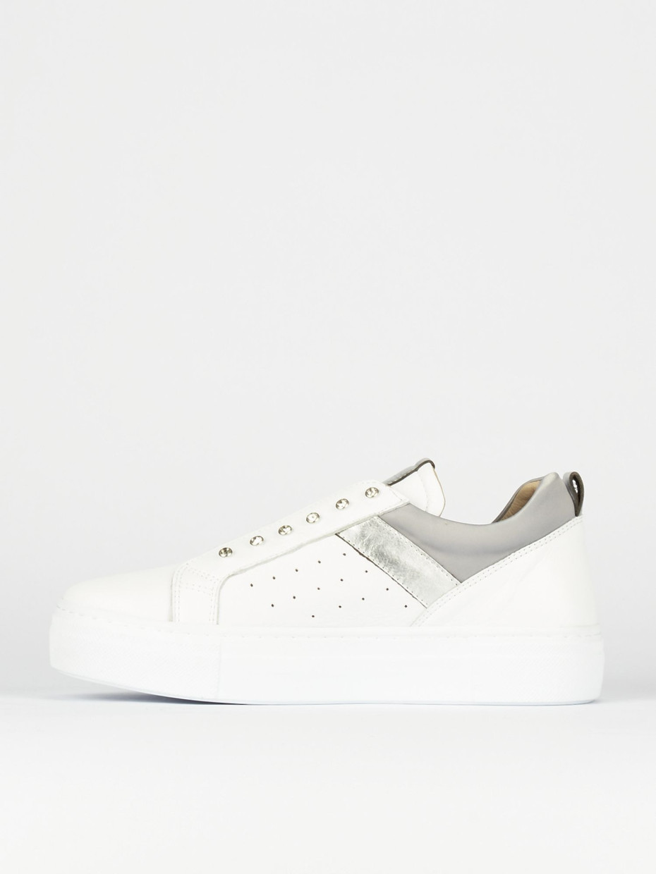 Sneakers pelle bianco