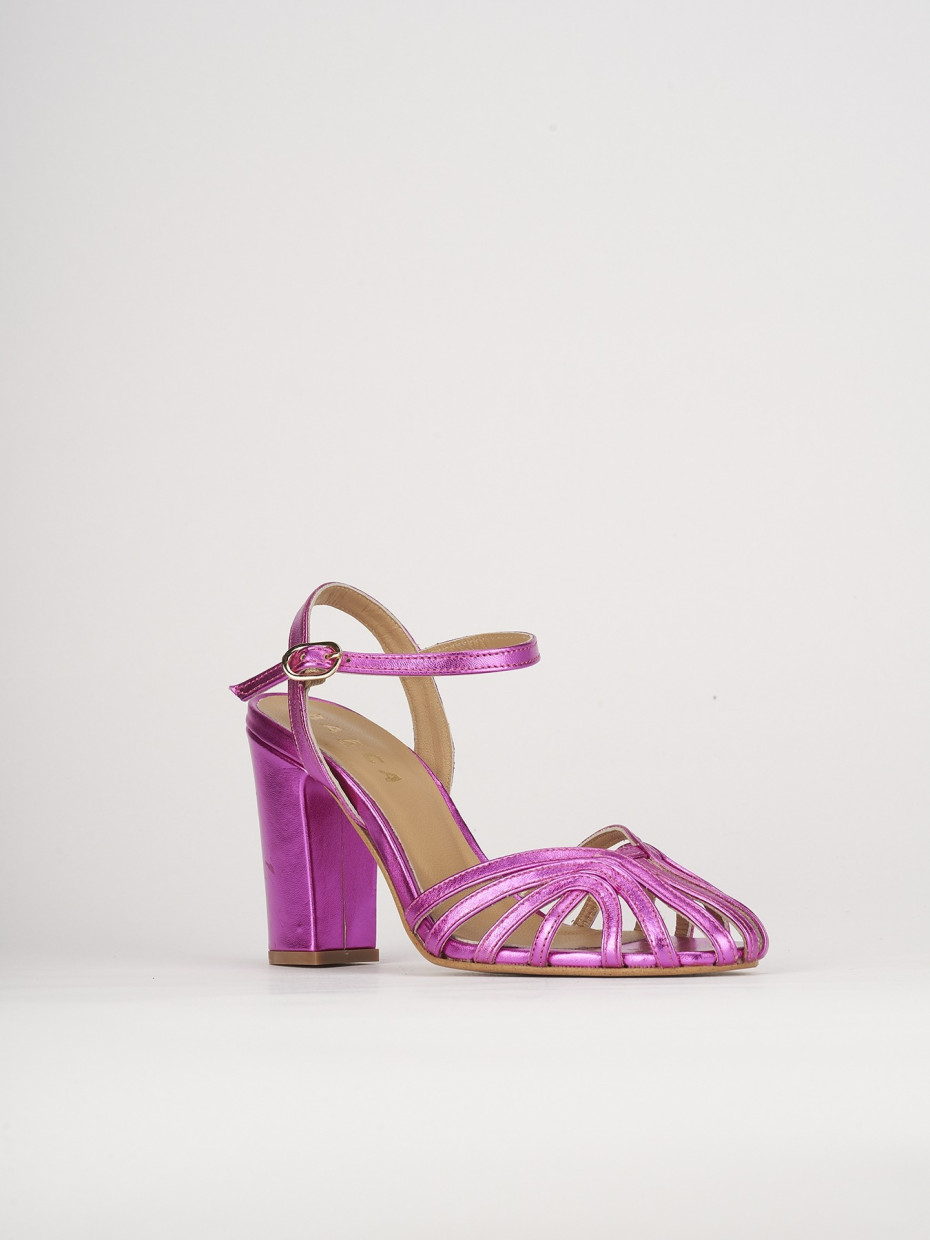 Sandali tacco 7cm pelle rosa