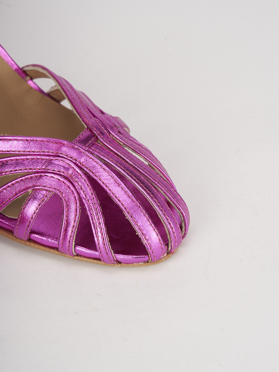 Sandali tacco 7cm pelle rosa