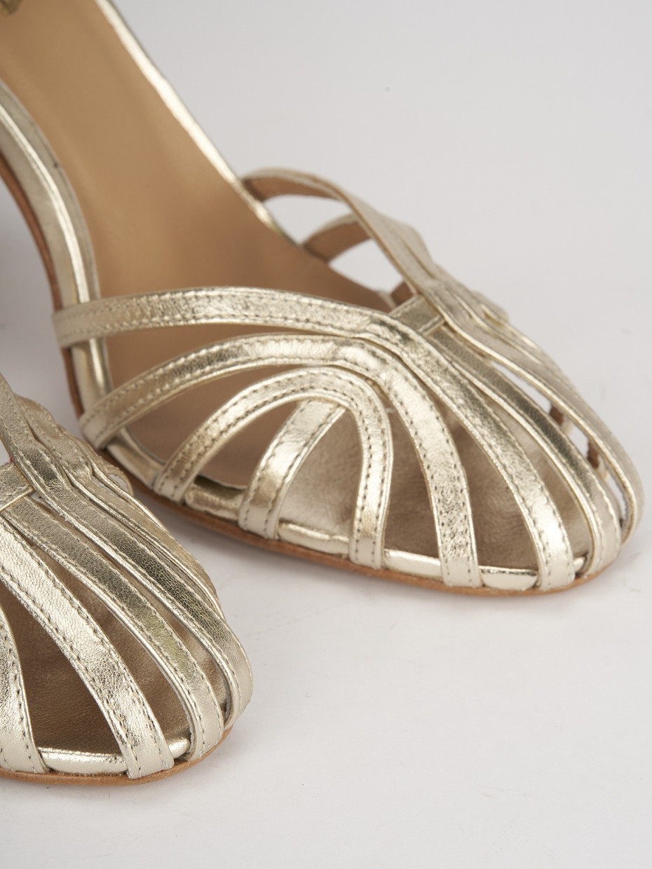 Sandalo oro tacco best sale largo