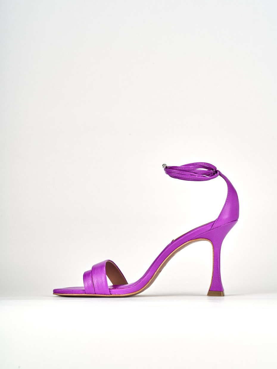 Sandali tacco 9cm pelle rosa