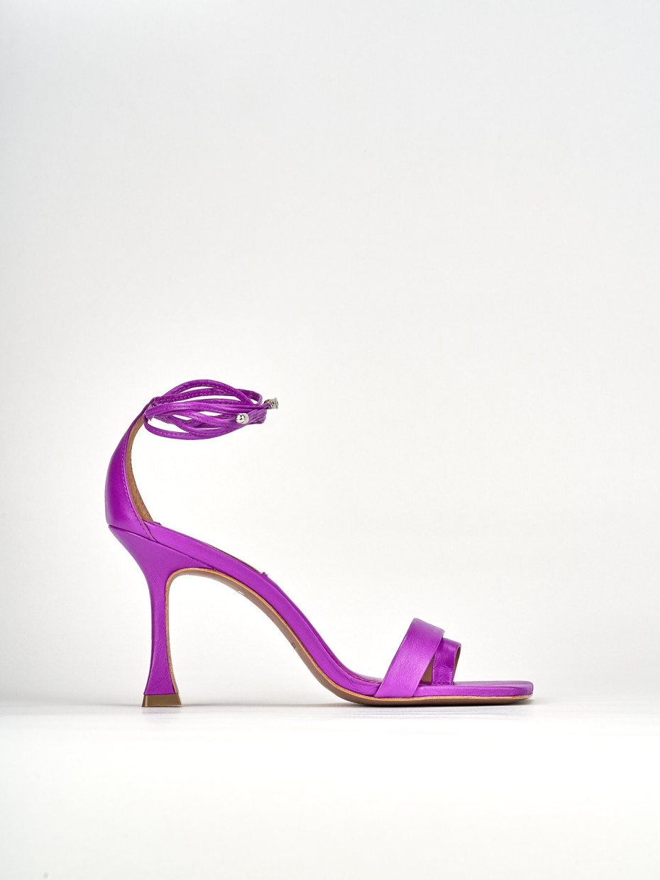 Sandali tacco 9cm pelle rosa
