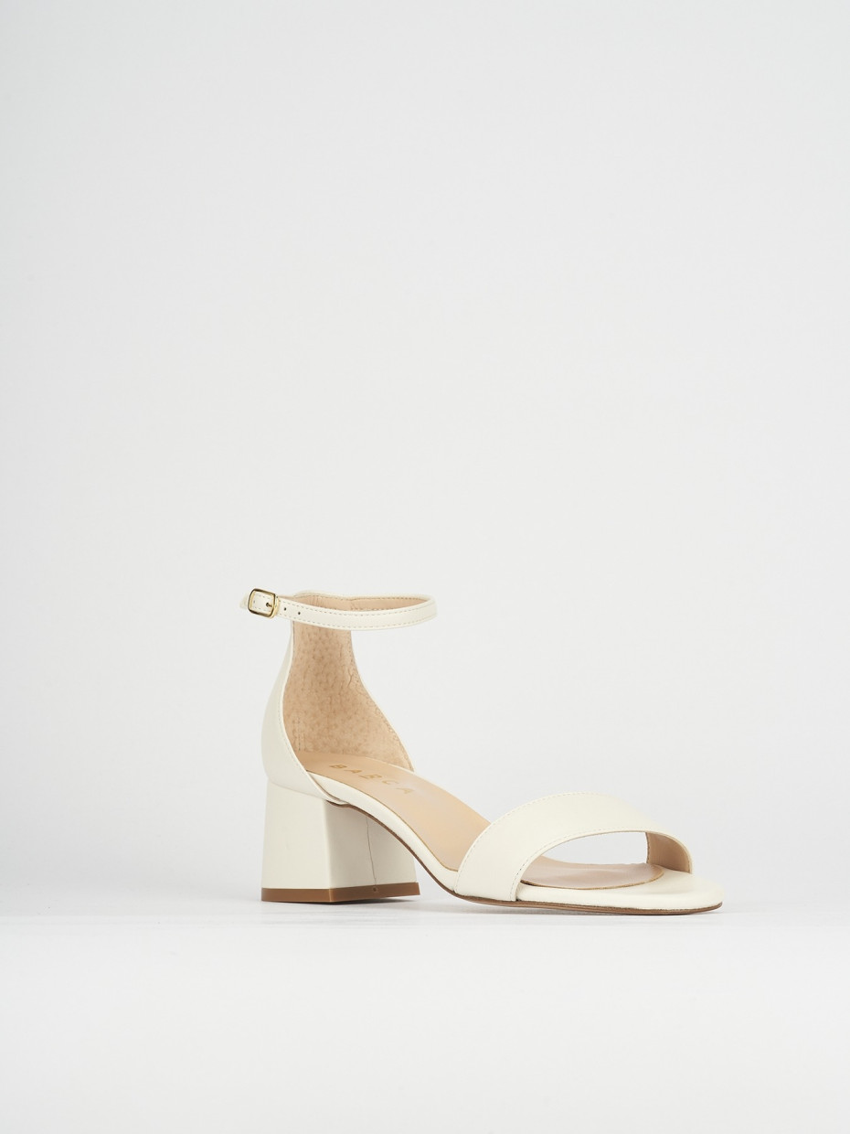 Sandali tacco 5cm pelle beige