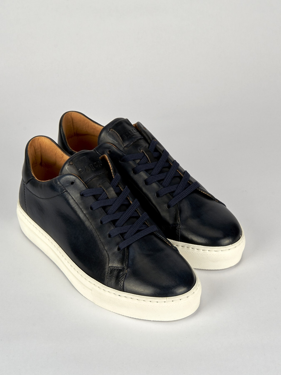 Sneakers blu leather