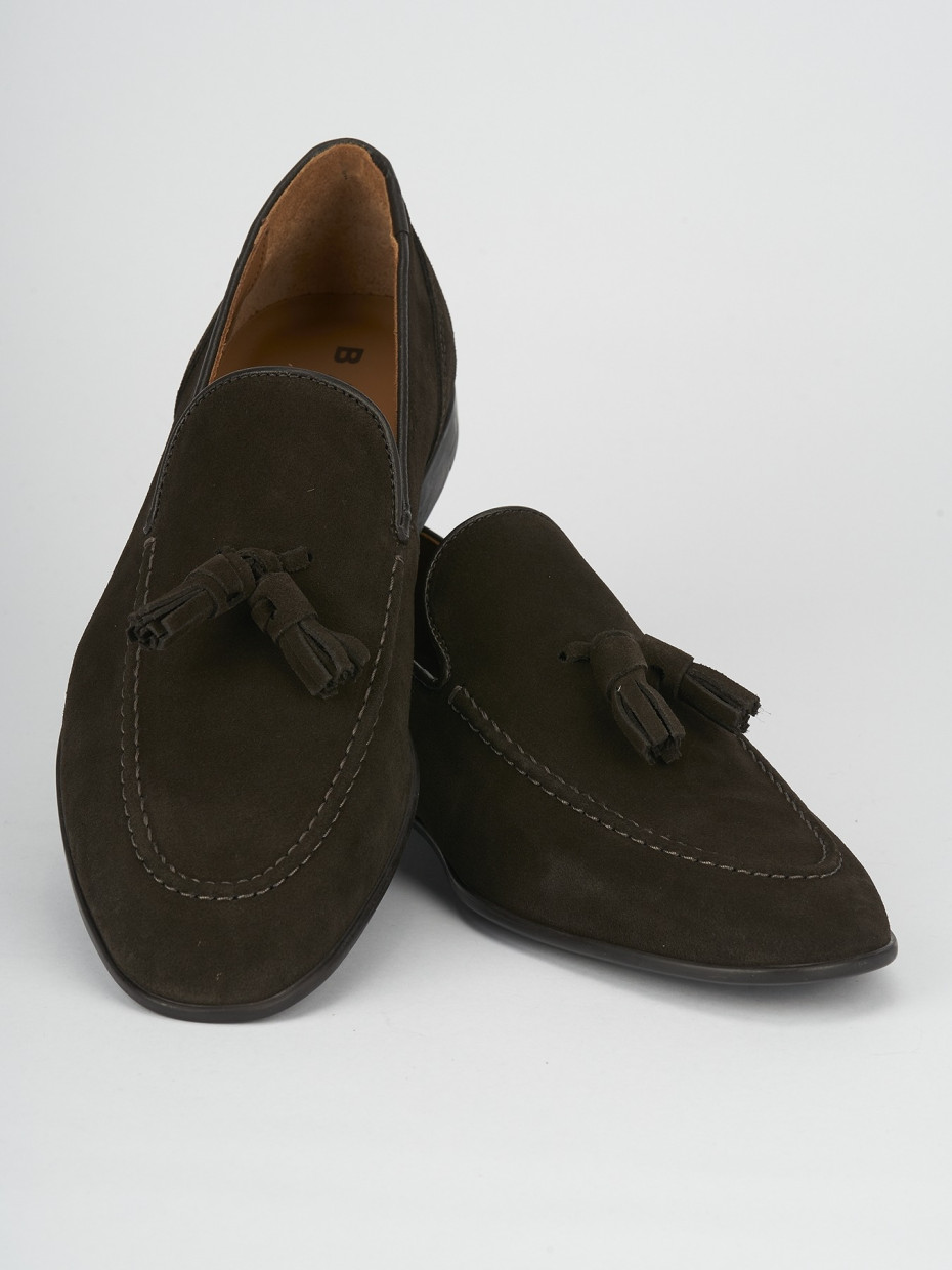 Loafers dark brown chamois