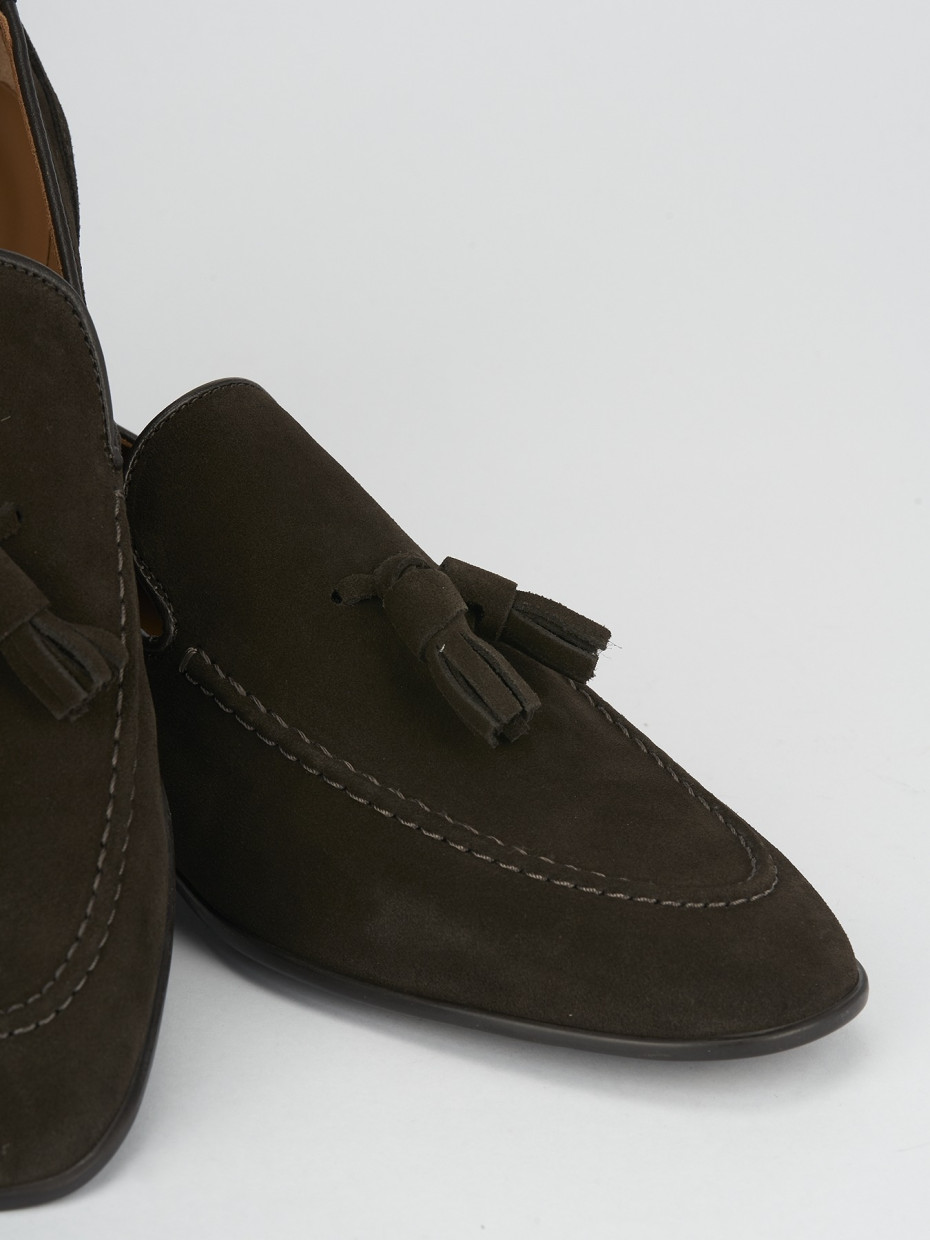 Loafers dark brown chamois