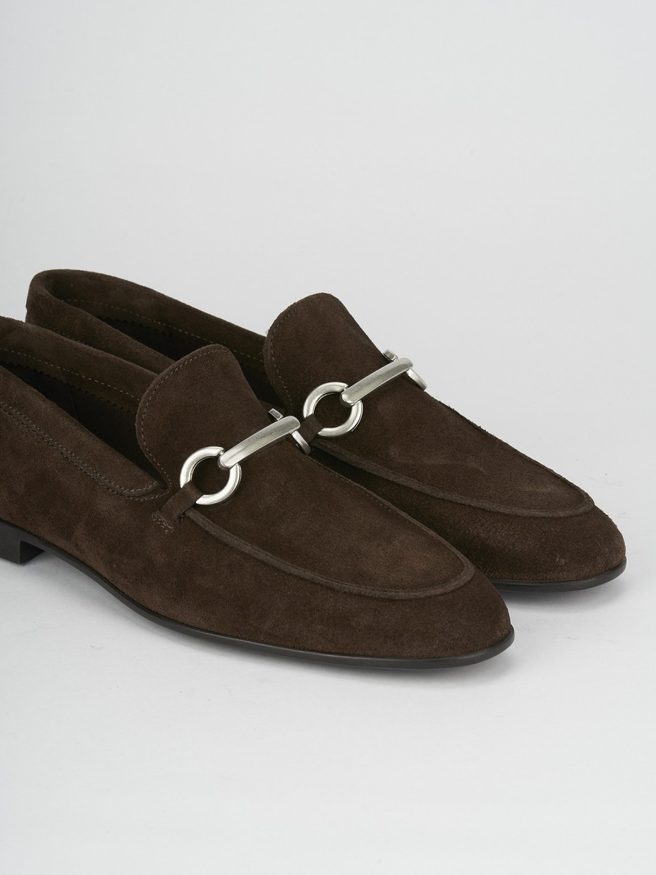 Loafers dark brown chamois