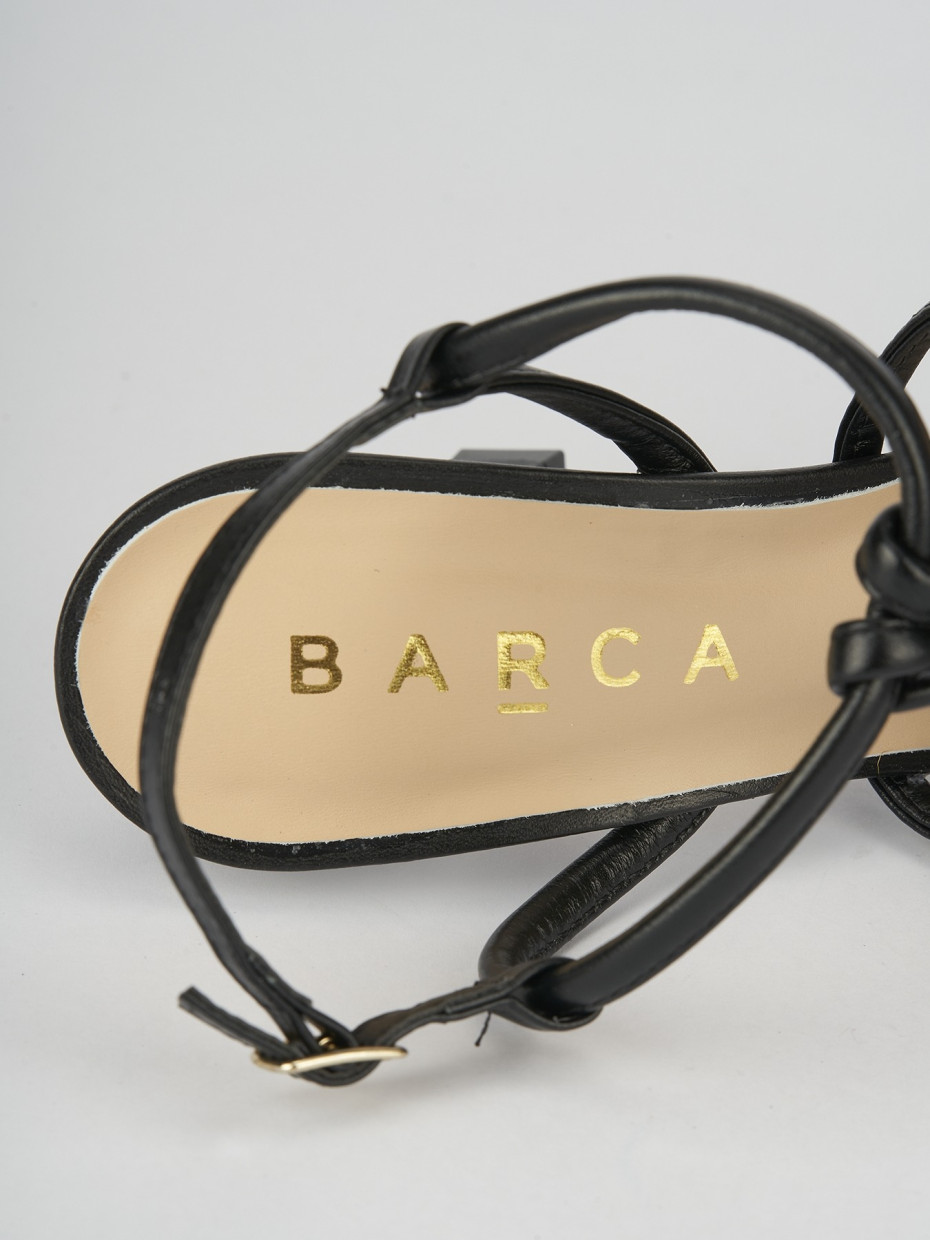 Sandalo tacco 9 cm nero pelle