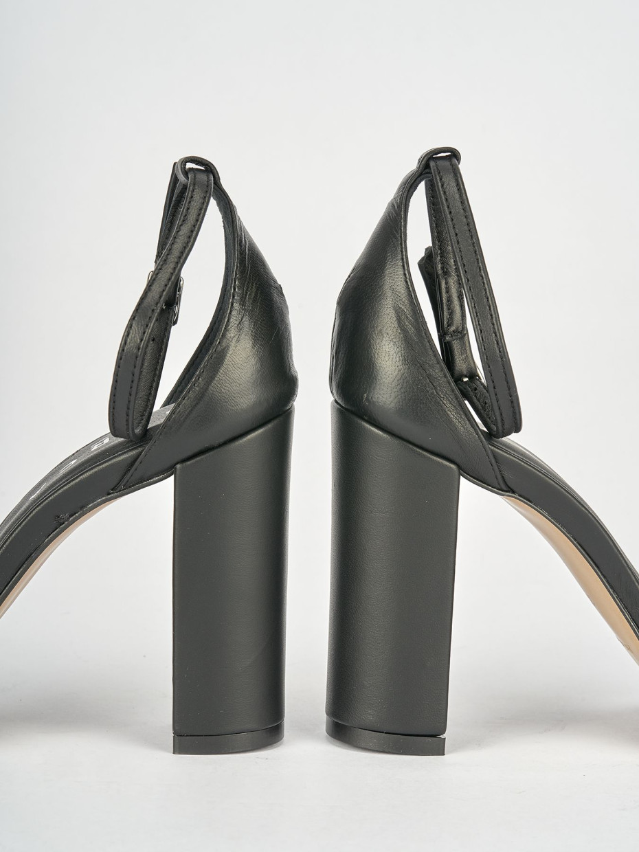 Sandali tacco 10cm pelle nero