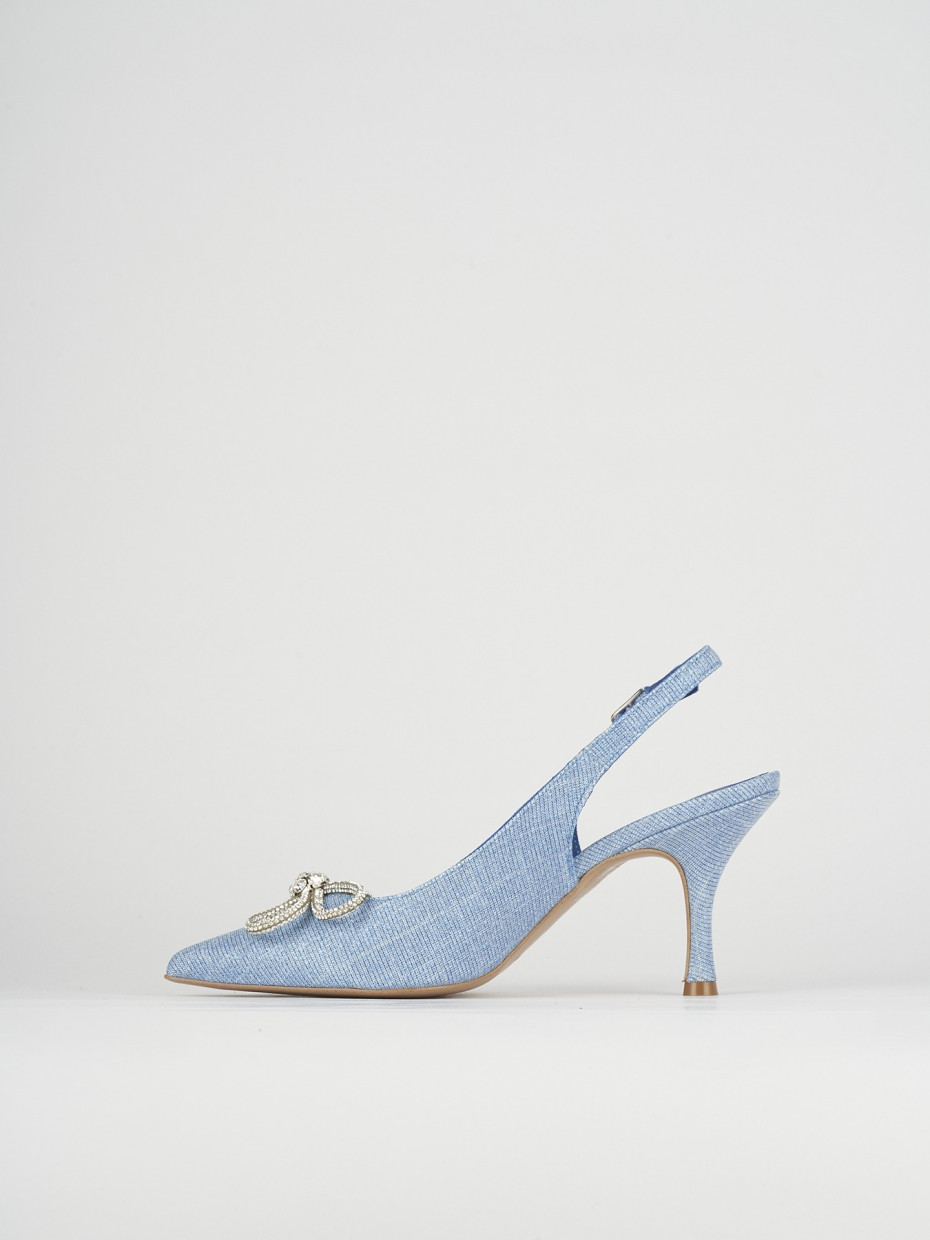 Pumps heel 5 cm blu glitter