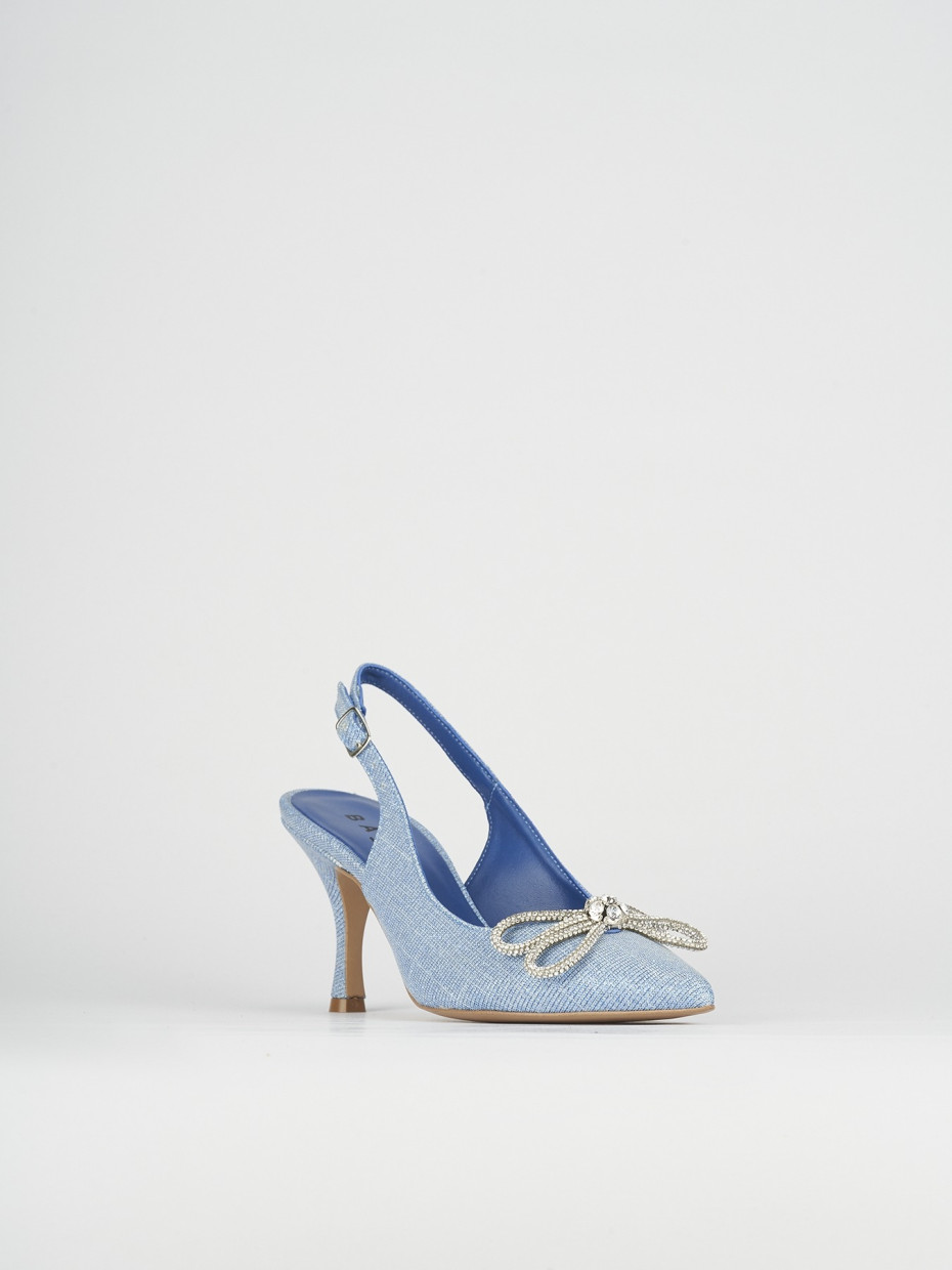 Pumps heel 5 cm blu glitter