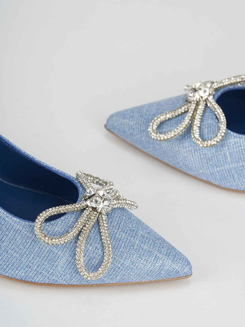 Pumps heel 5 cm blu glitter