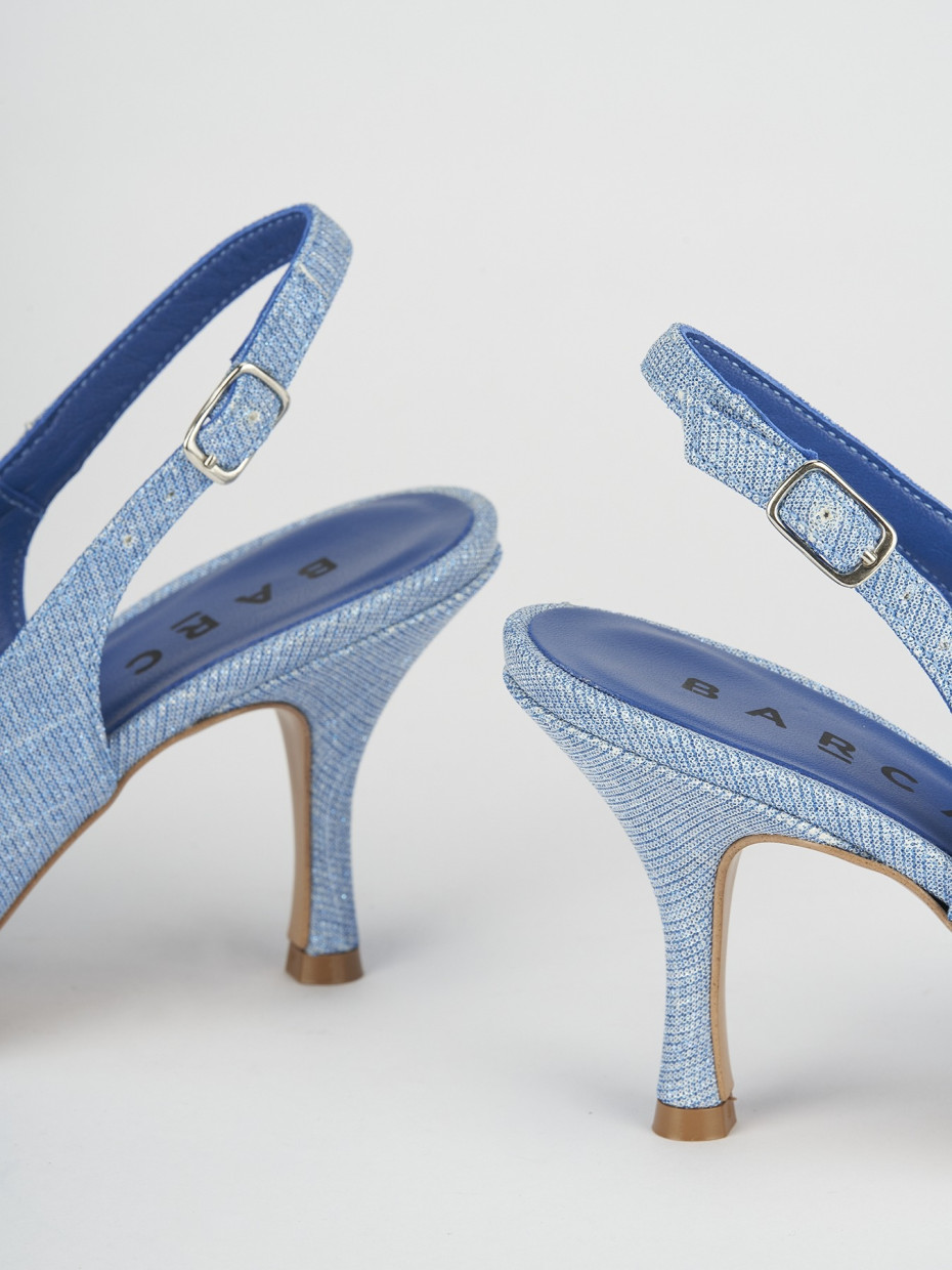 Pumps heel 5 cm blu glitter