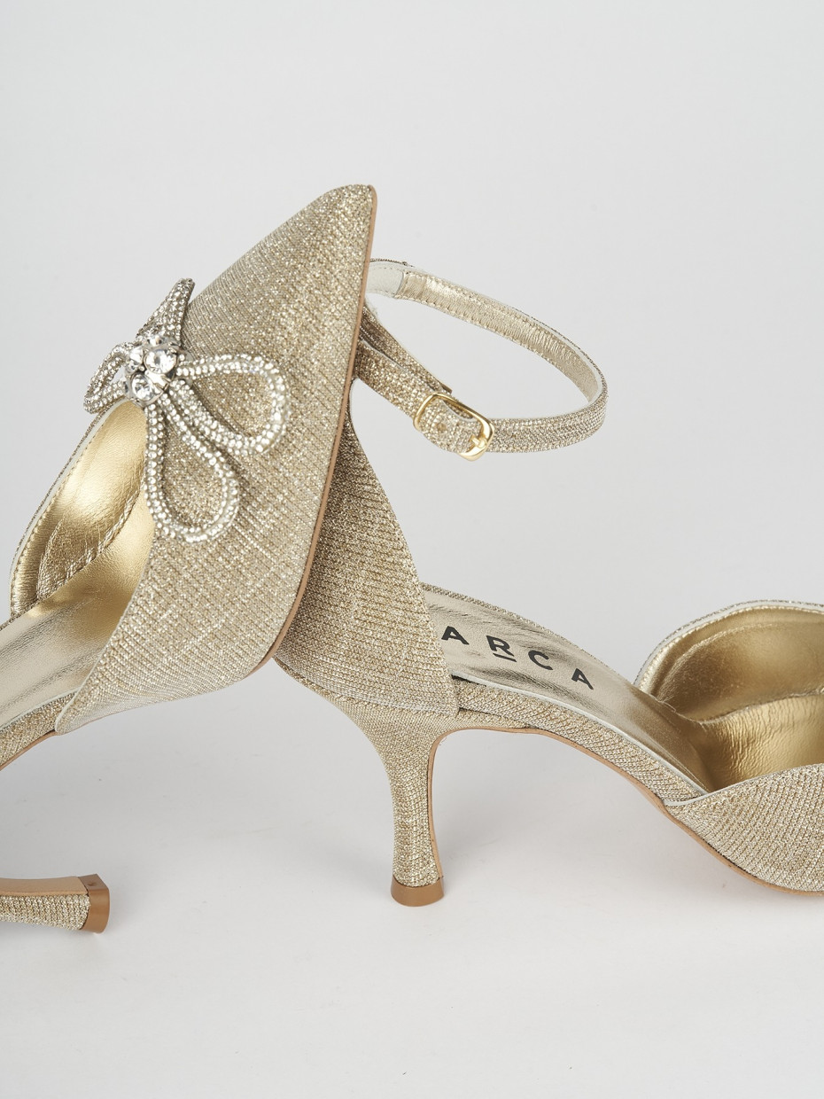Decollete glitter oro shop