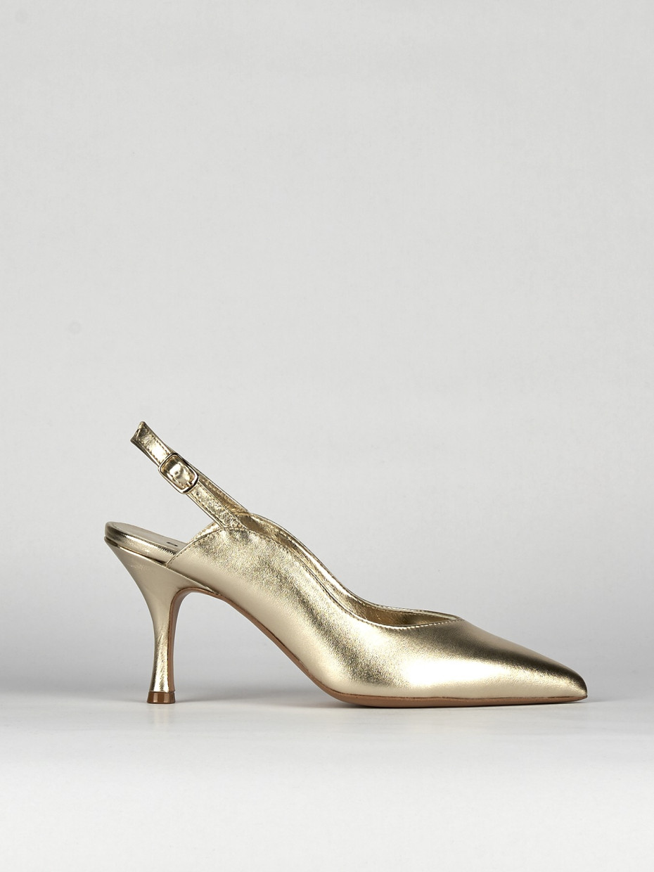 Pumps heel 6 cm gold leather