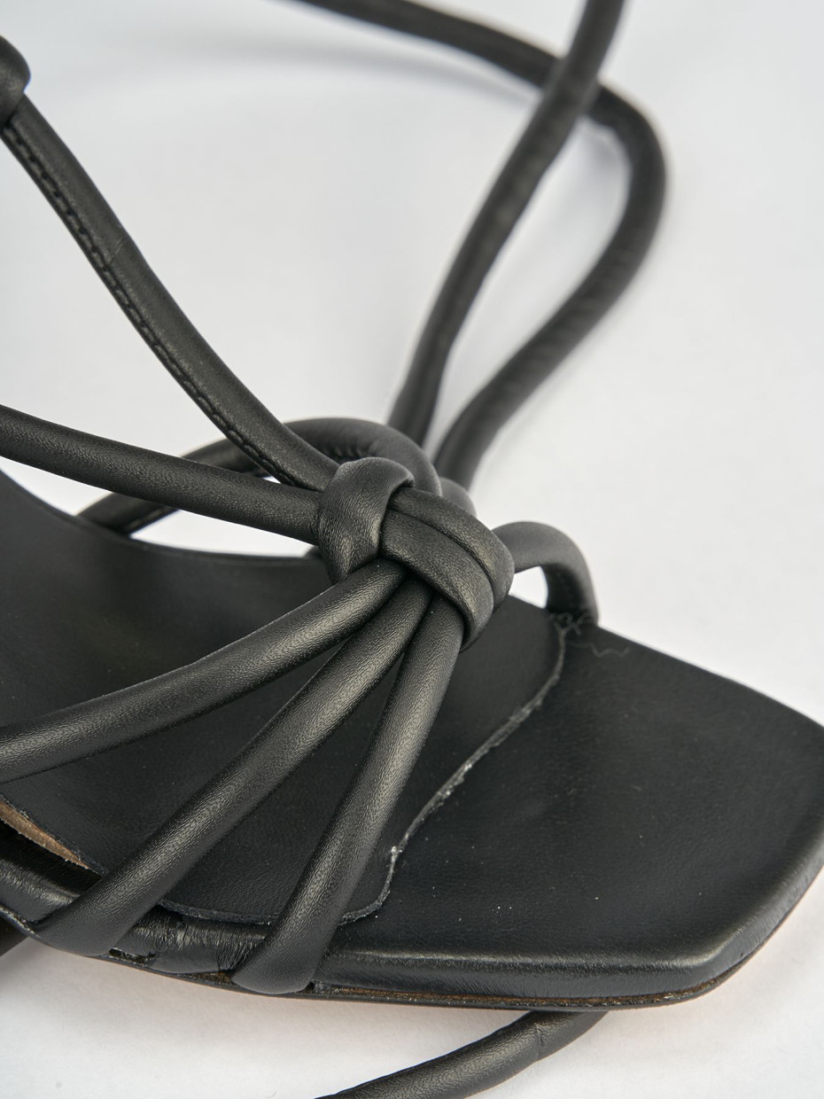 Sandali tacco 9cm pelle nero