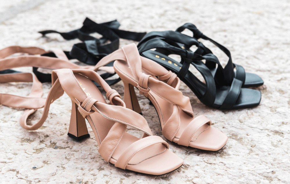 Sandali tacco 9cm pelle rosa