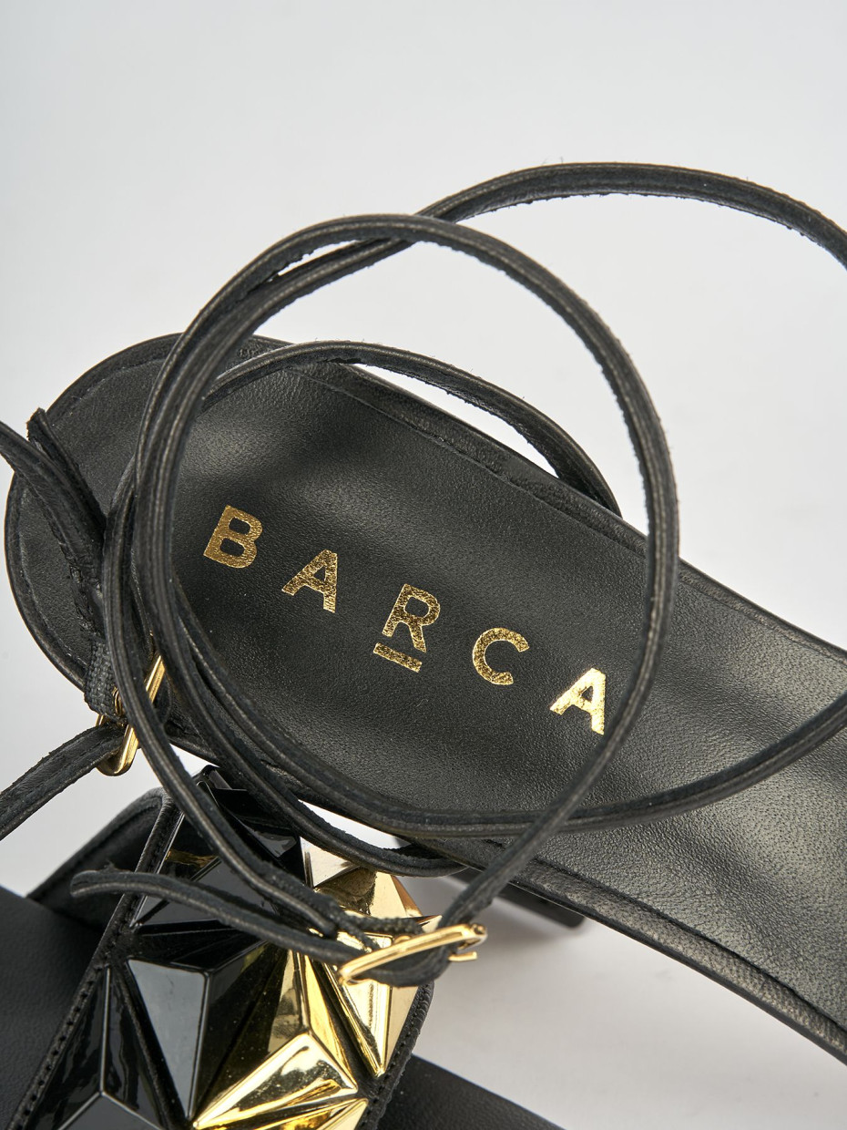 Sandali tacco 9cm pelle nero