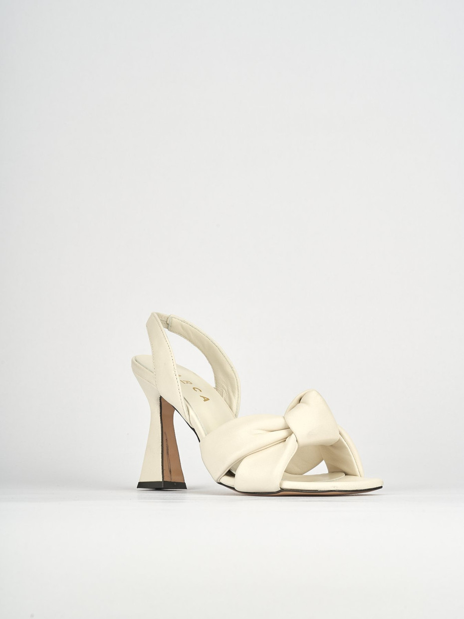 Sandali tacco 9cm pelle beige