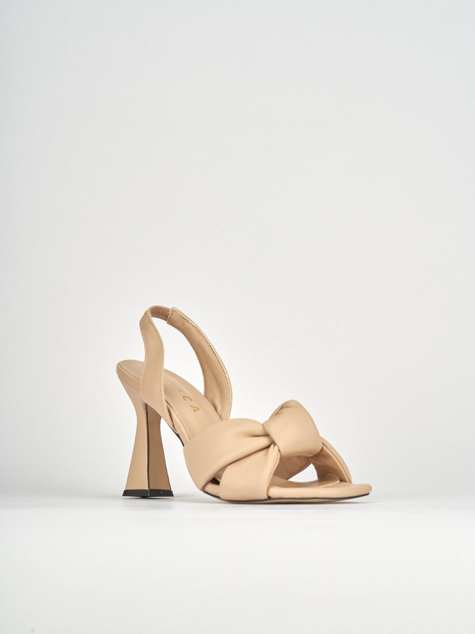 Sandali tacco 9cm pelle rosa