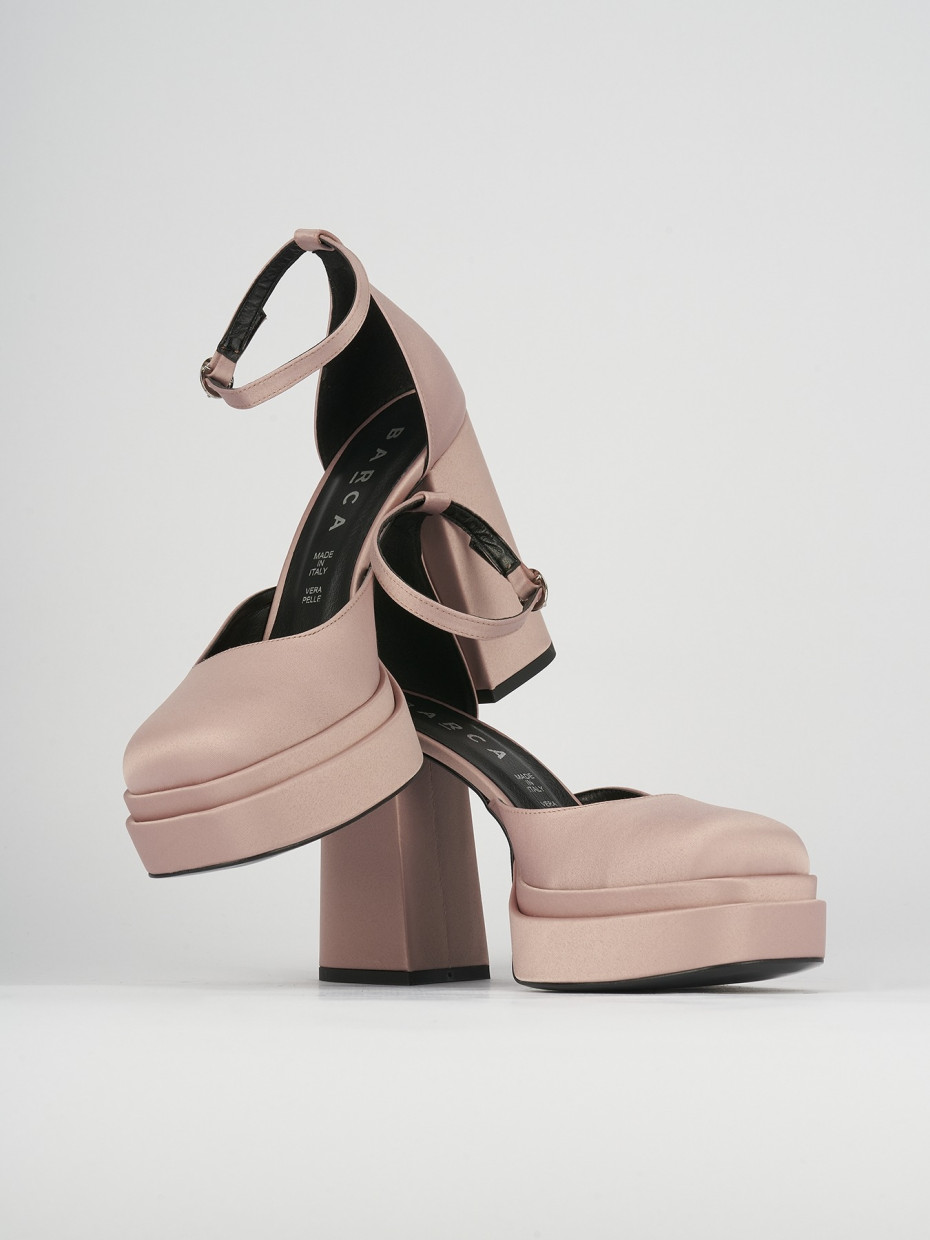 Pumps heel 11 cm pink satin