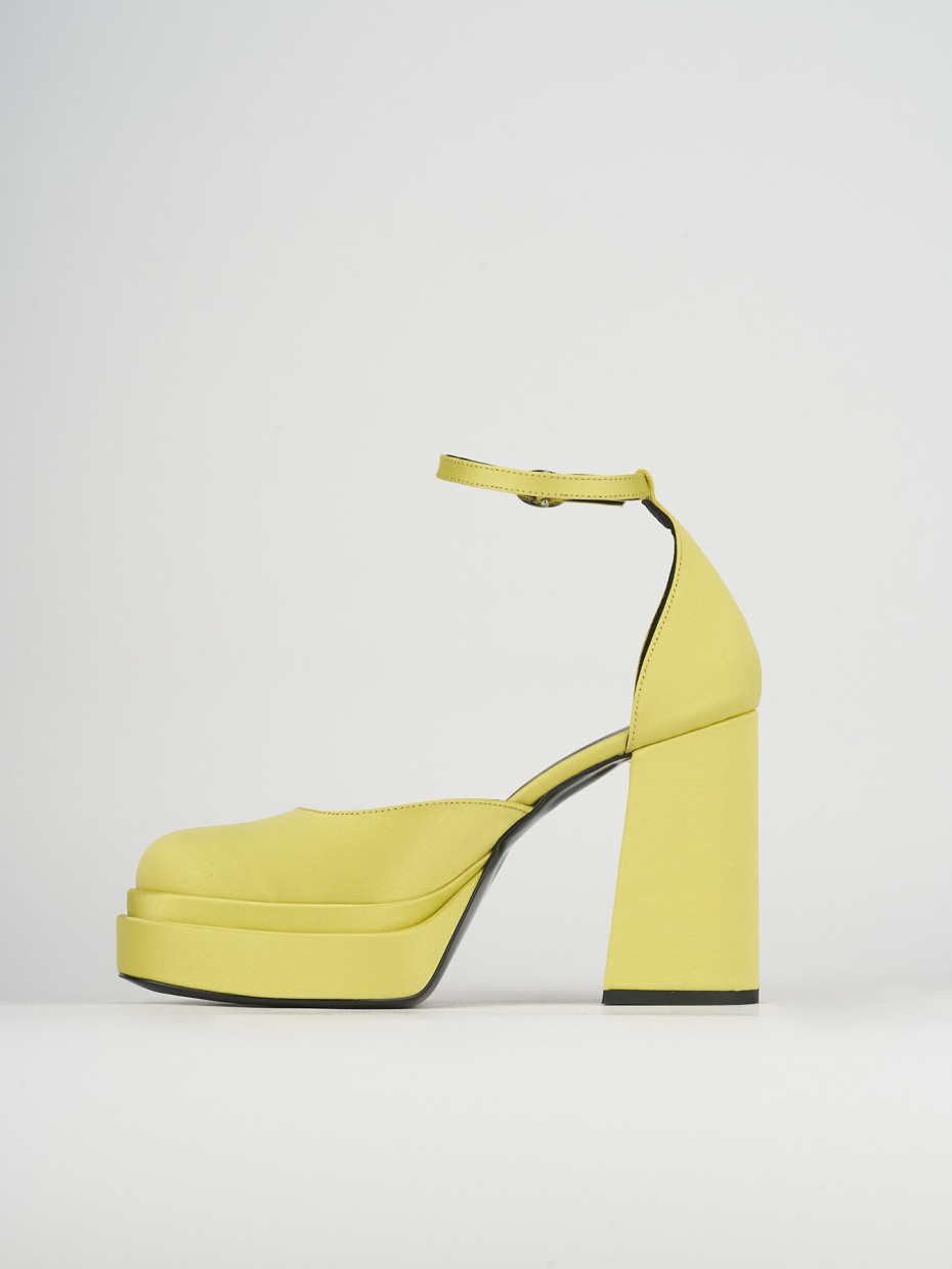 Décolleté e slingback tacco 11cm raso verde