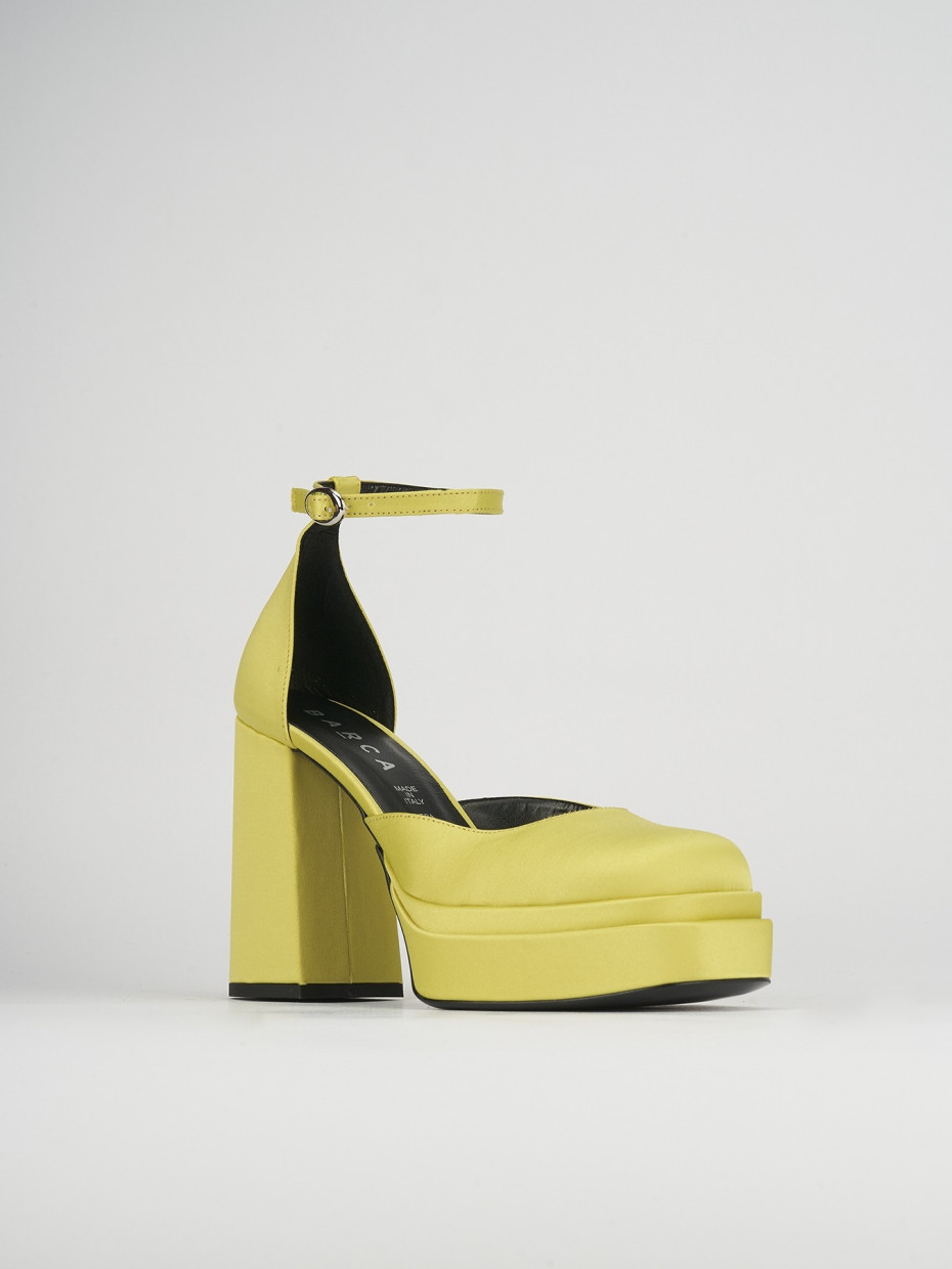 Décolleté e slingback tacco 11cm raso verde