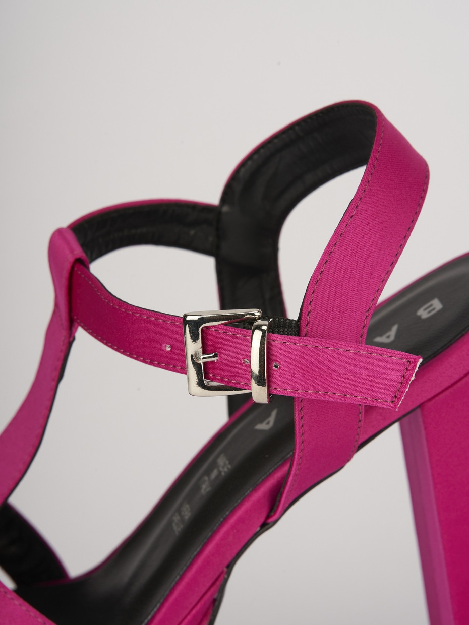 High heel sandals heel 10 cm pink leather