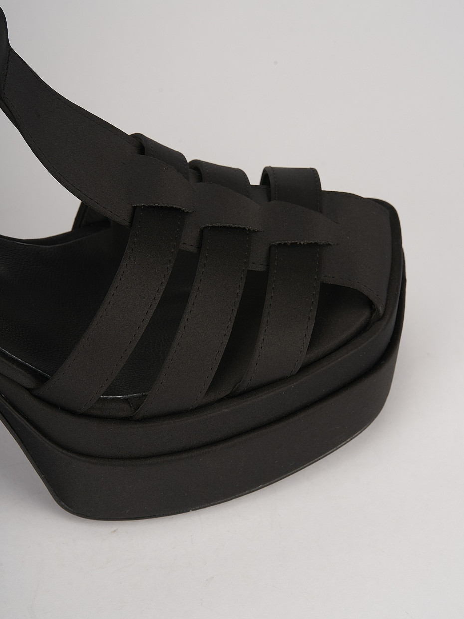 Sandali tacco 10cm pelle nero