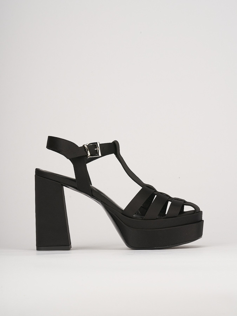 Sandali tacco 10cm pelle nero