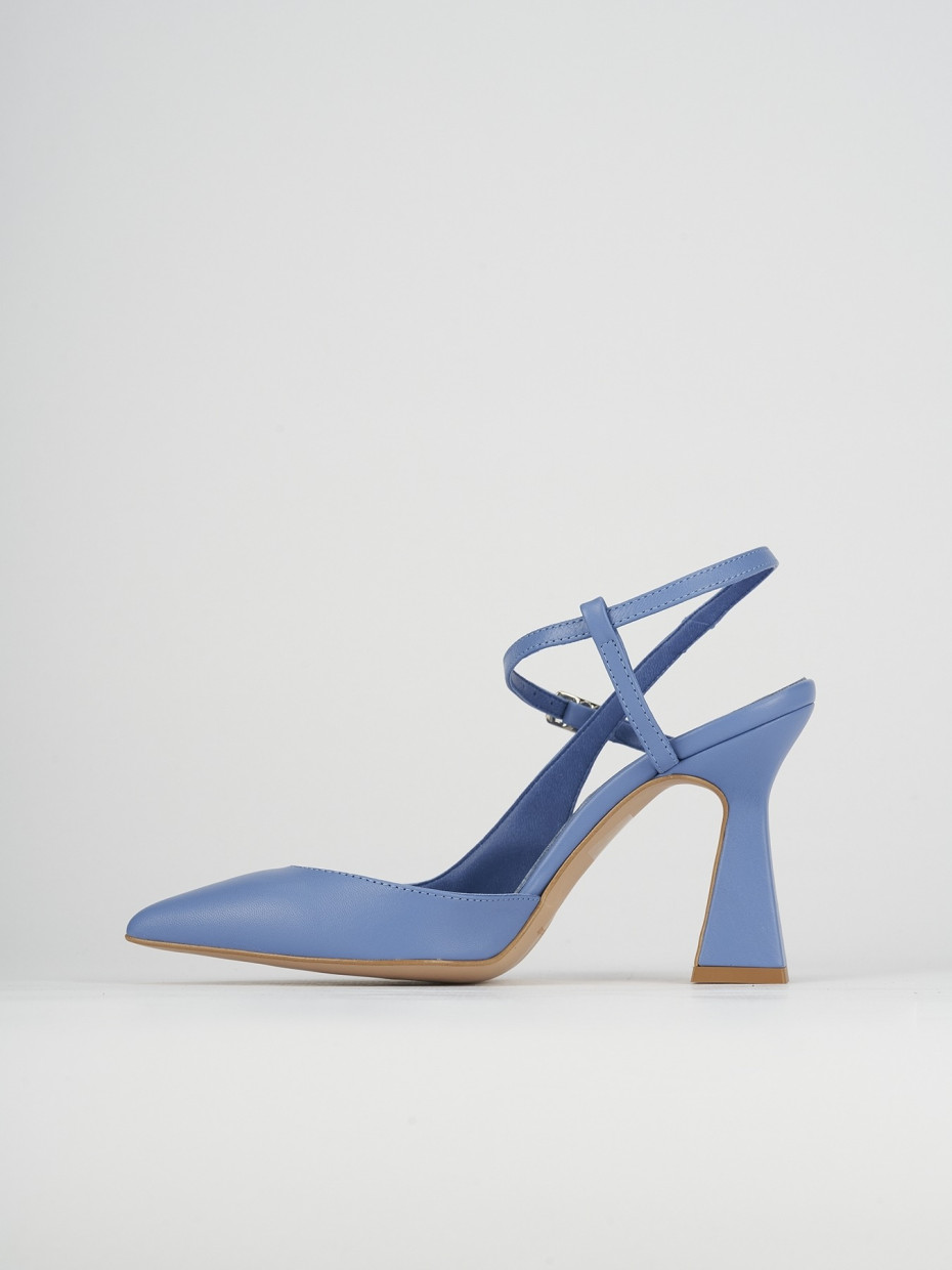 Pumps heel 10 cm light blue leather