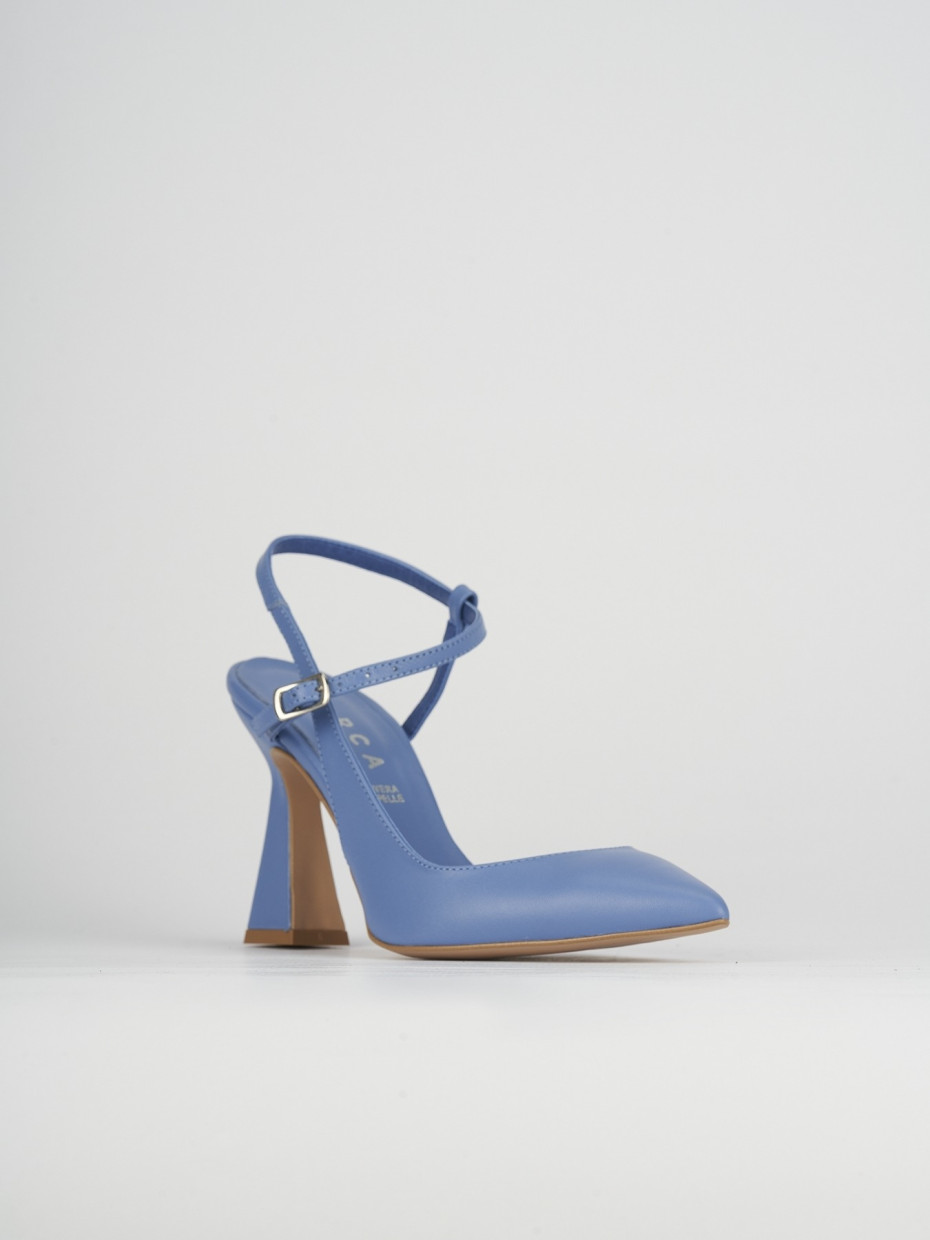 Pumps heel 10 cm light blue leather