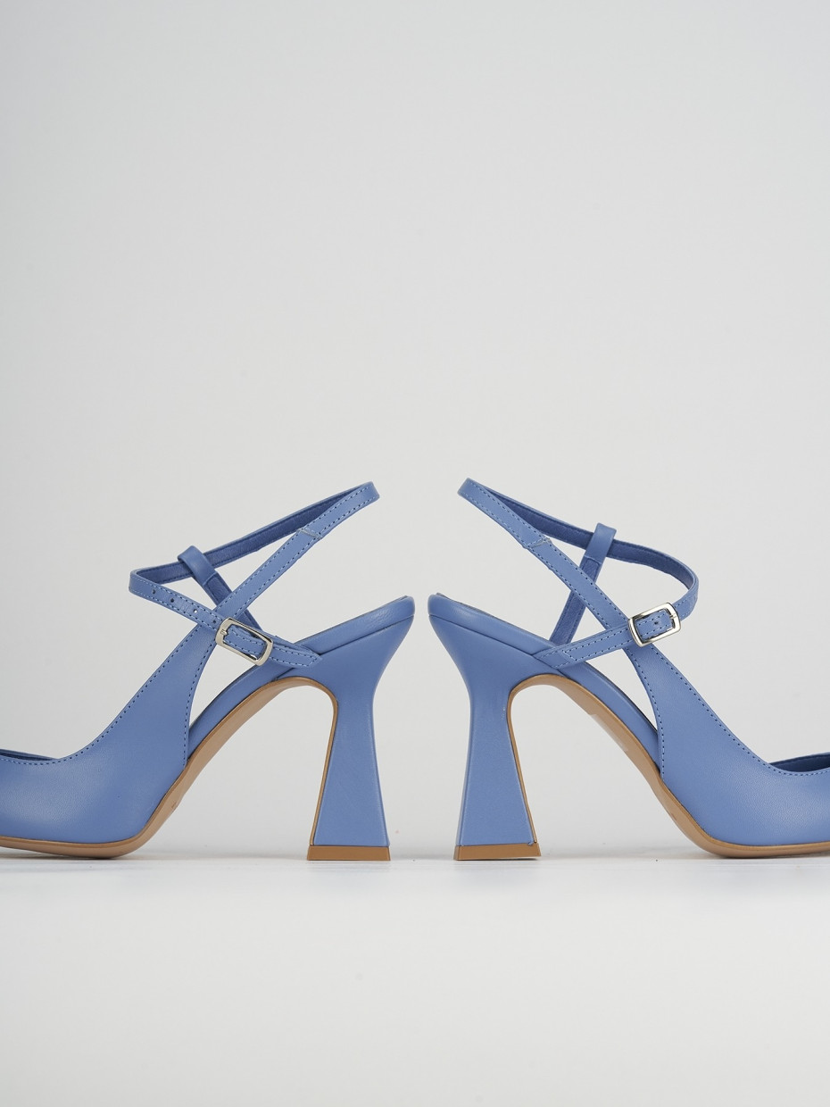 Pumps heel 10 cm light blue leather
