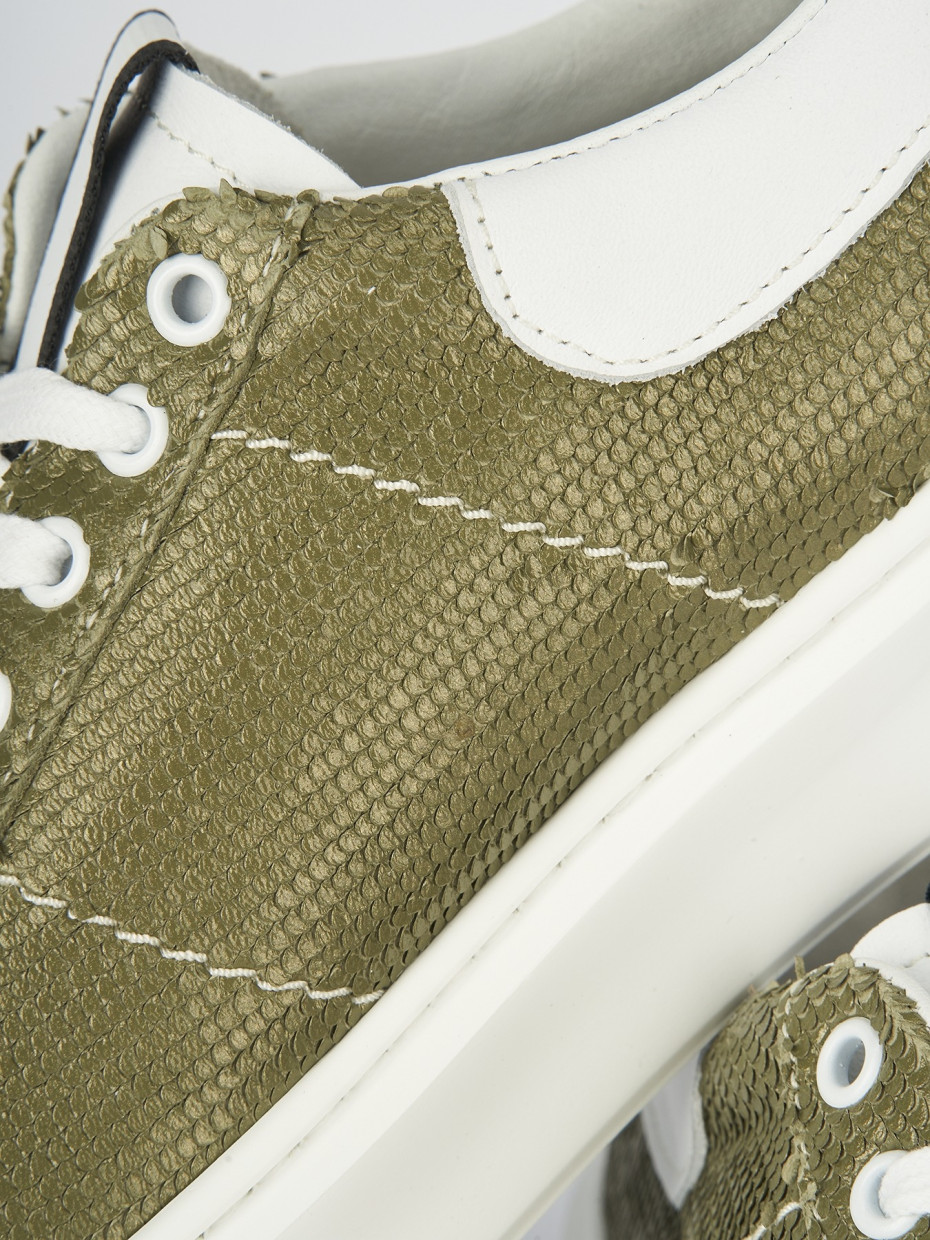 Sneakers pelle verde