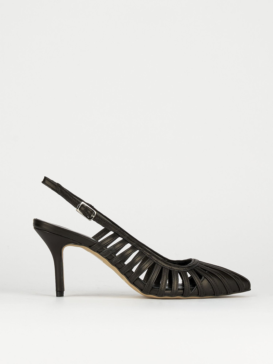 Pumps heel 7 cm black leather