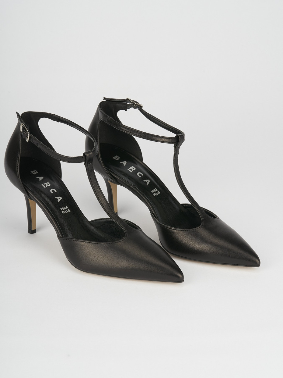 Pumps heel 7 cm black leather