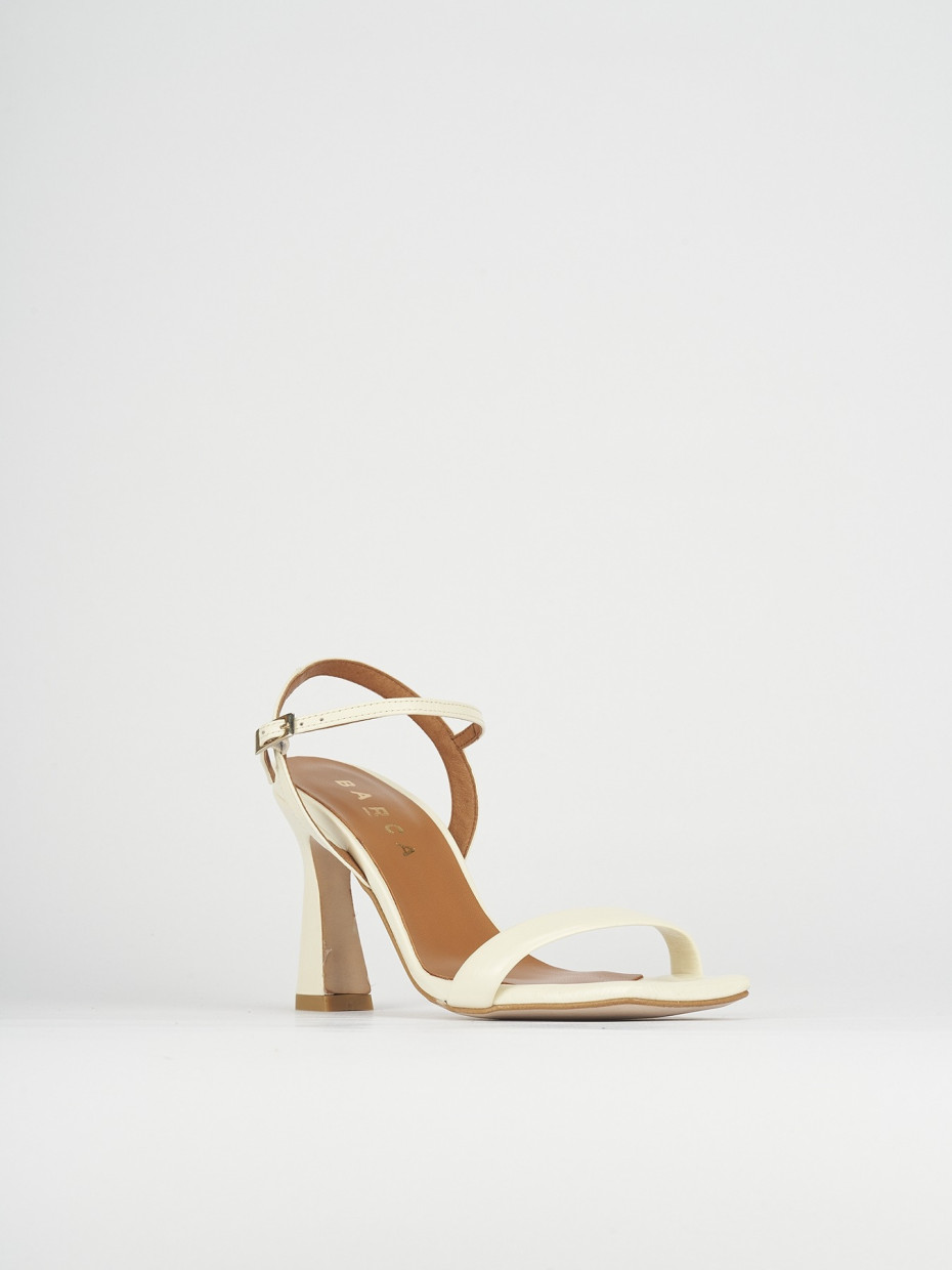 Sandali tacco 9cm pelle beige