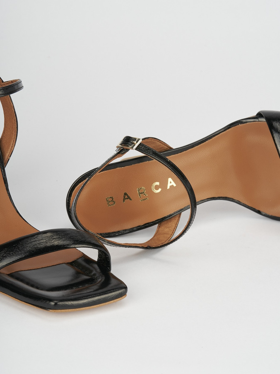 Sandali tacco 9cm pelle nero