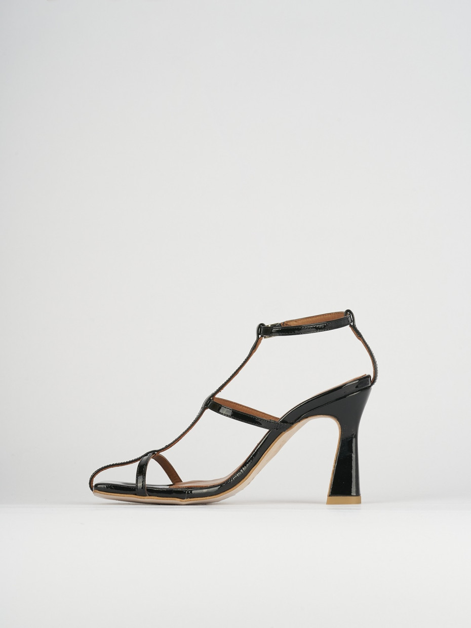 Sandali tacco 8cm vernice nero