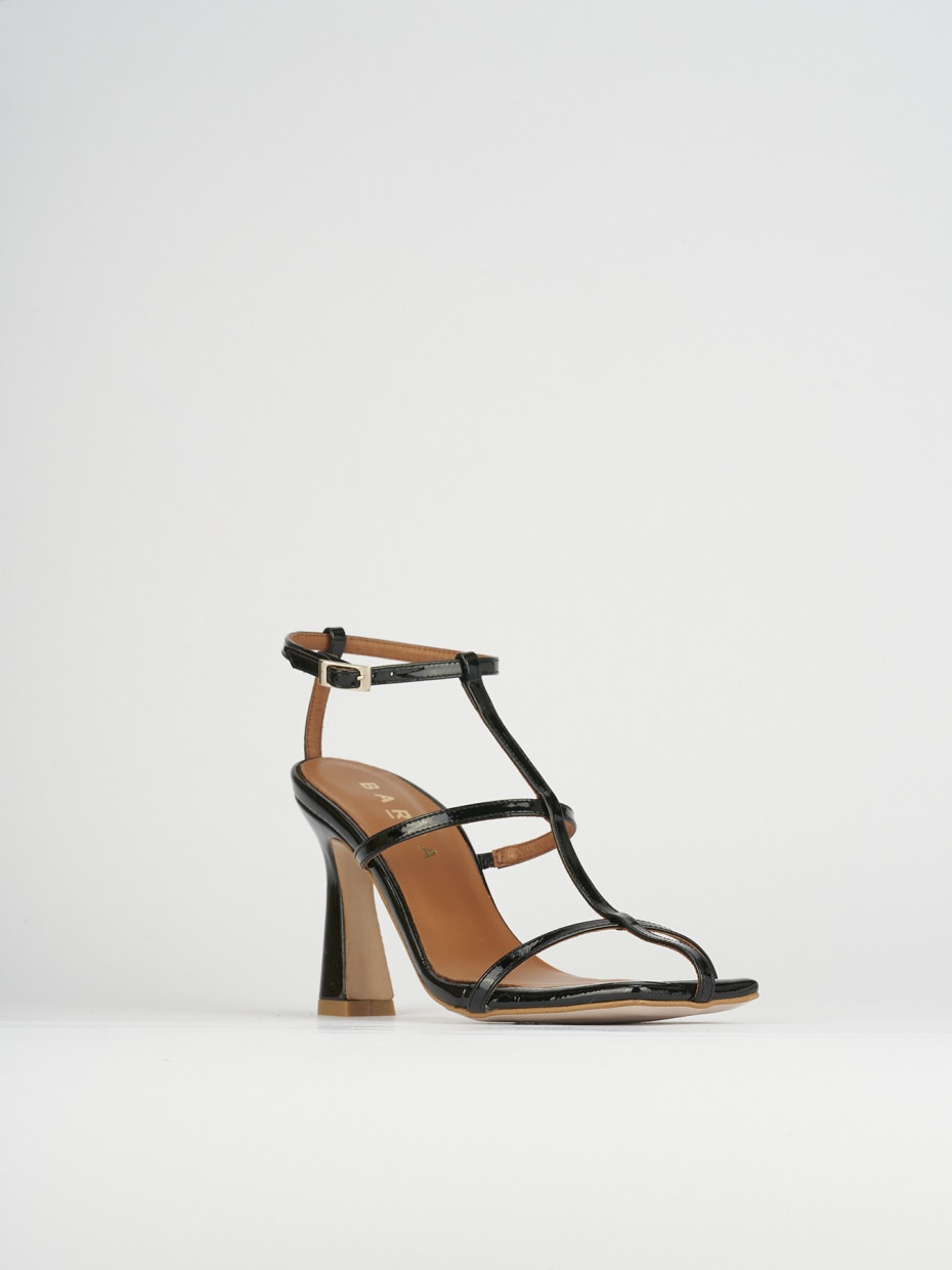 Sandali tacco 8cm vernice nero