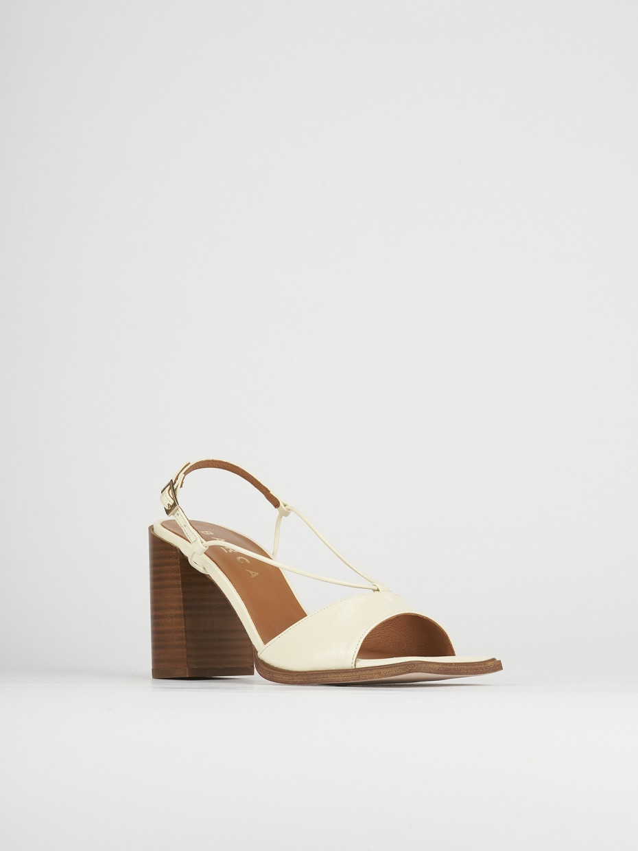 Sandali tacco 9cm pelle beige