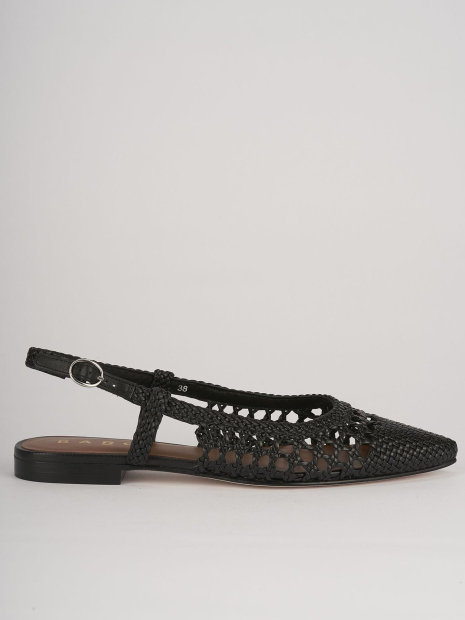 Ballerine tacco 1cm pelle nero