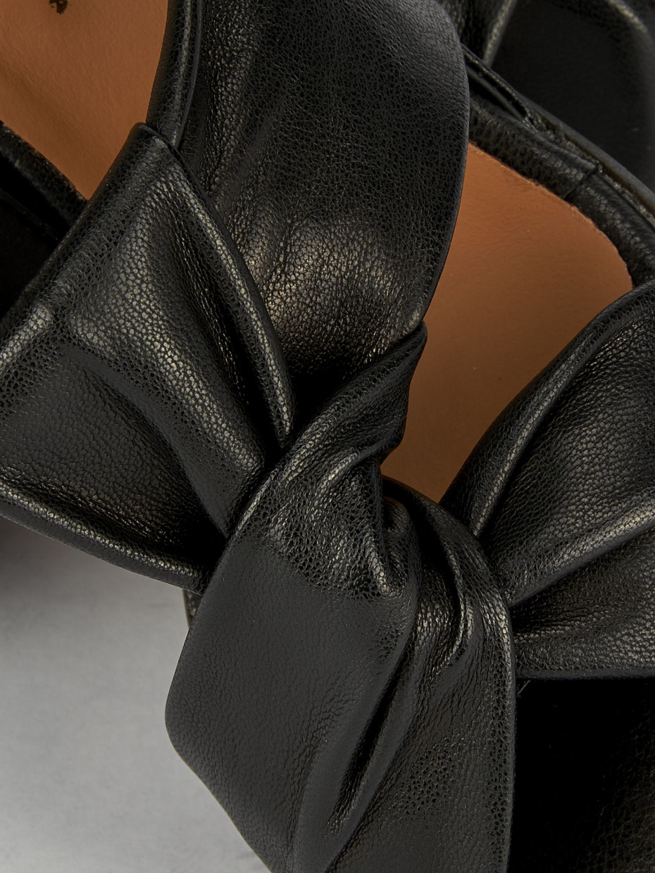 Sandalo tacco 7 cm nero pelle