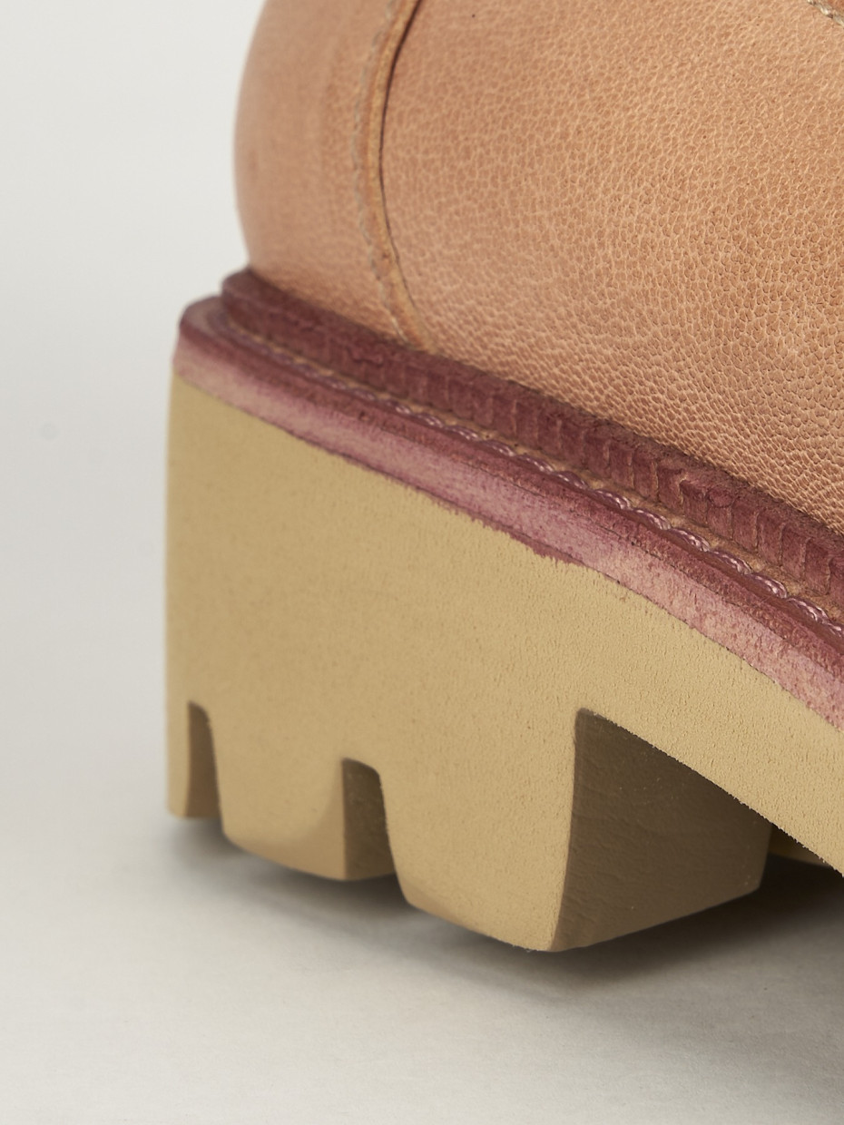 Mocassini tacco 1cm pelle rosa
