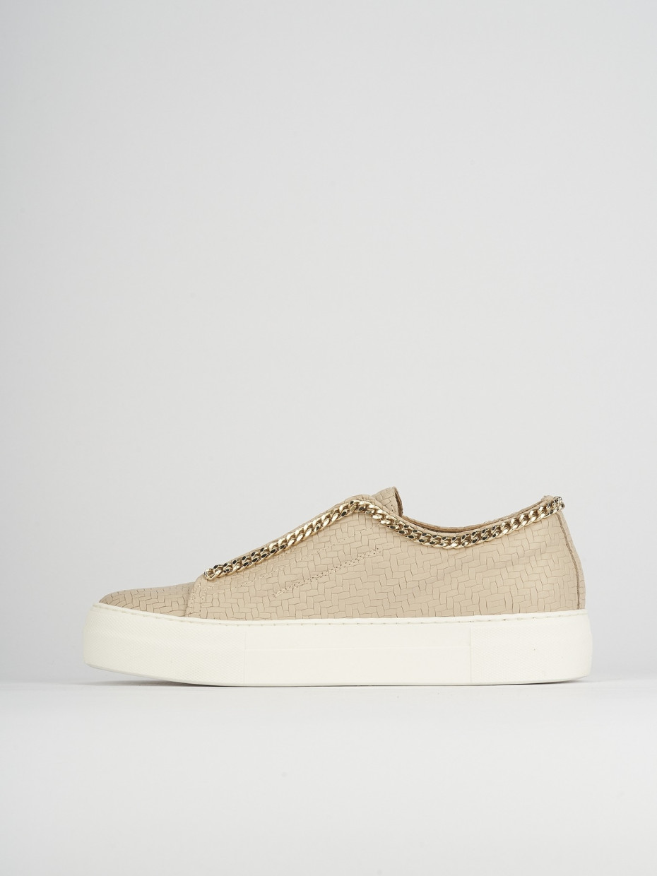 Sneakers beige leather