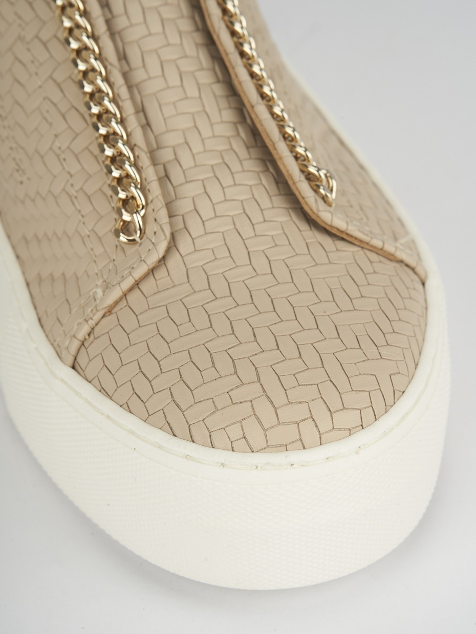 Sneakers pelle beige