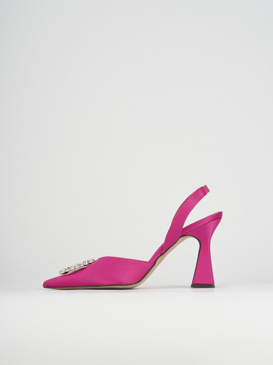 Slingback decoltè tacco 9 cm rosa pelle