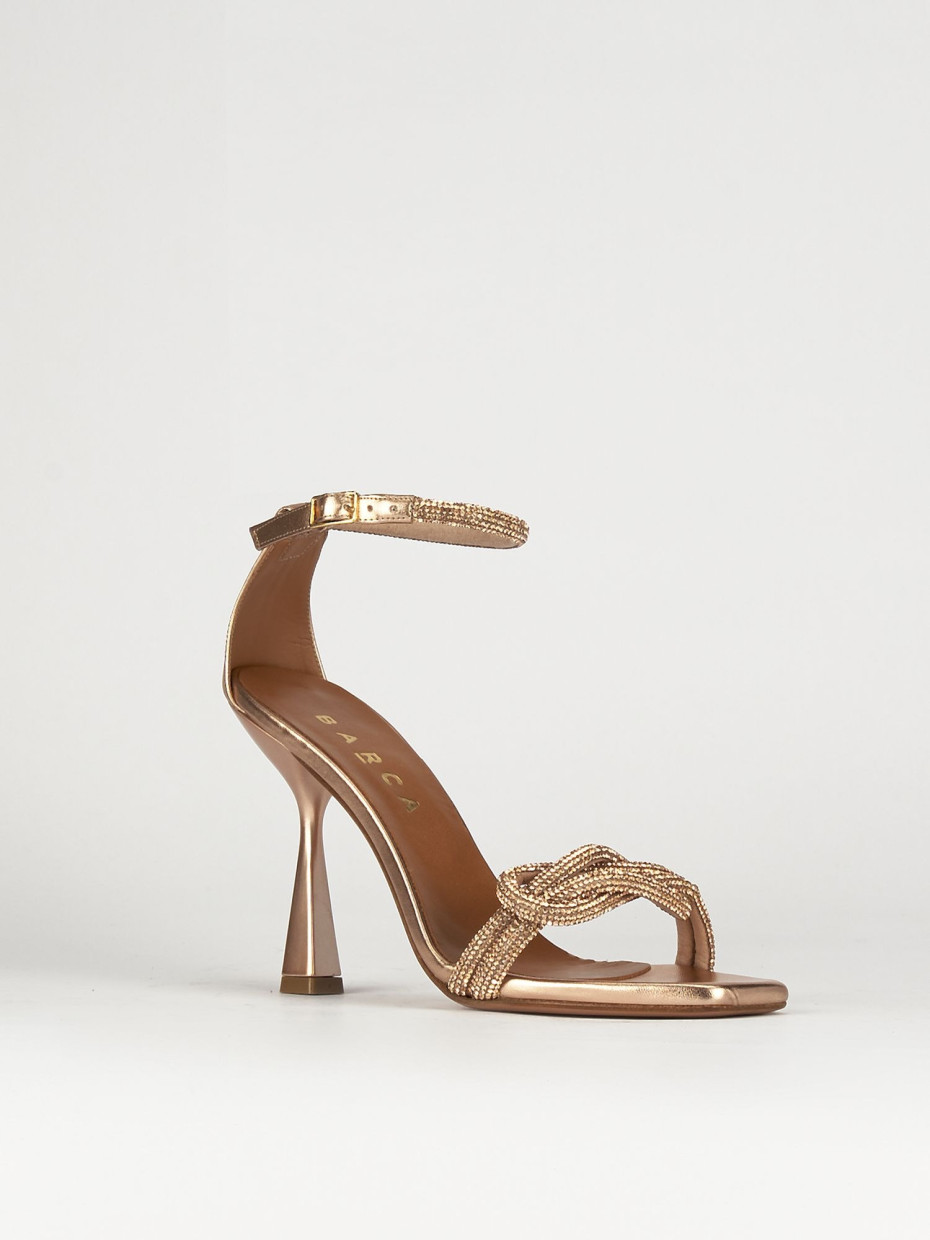 Sandali con online tacco bronzo