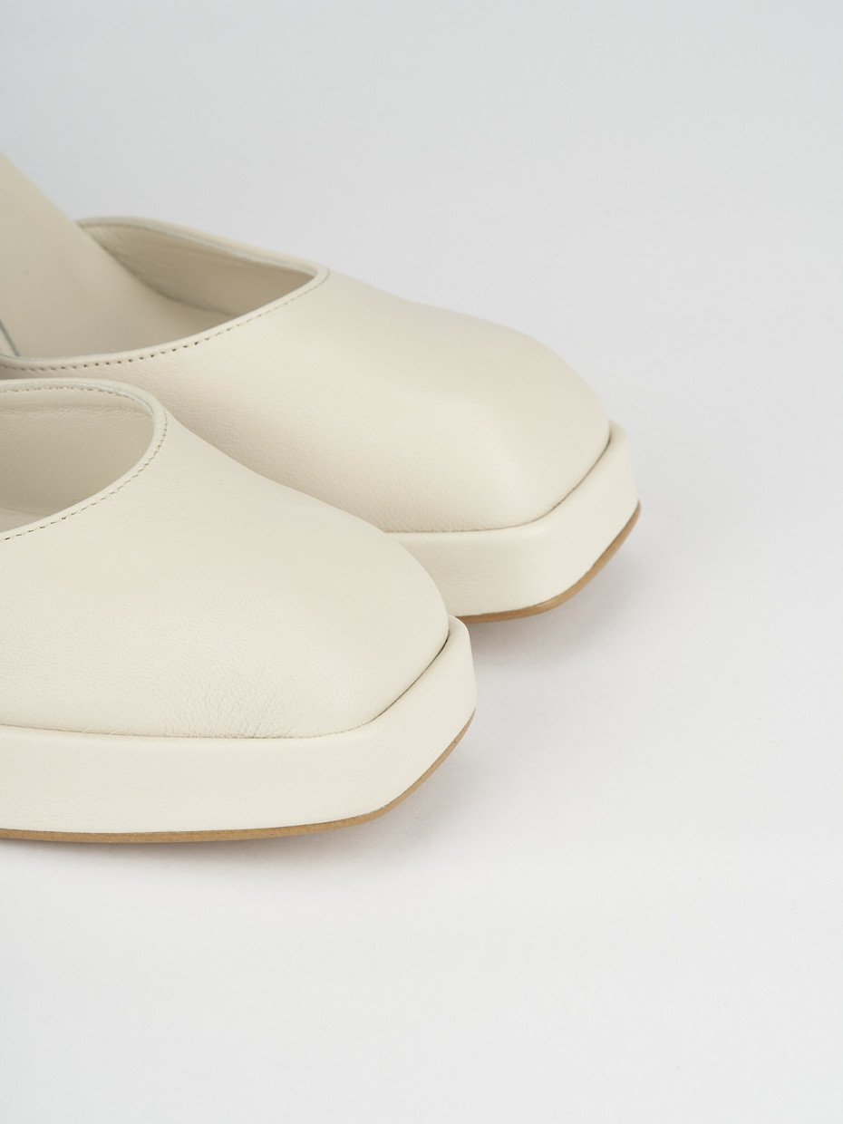 Sandali tacco 9cm pelle bianco