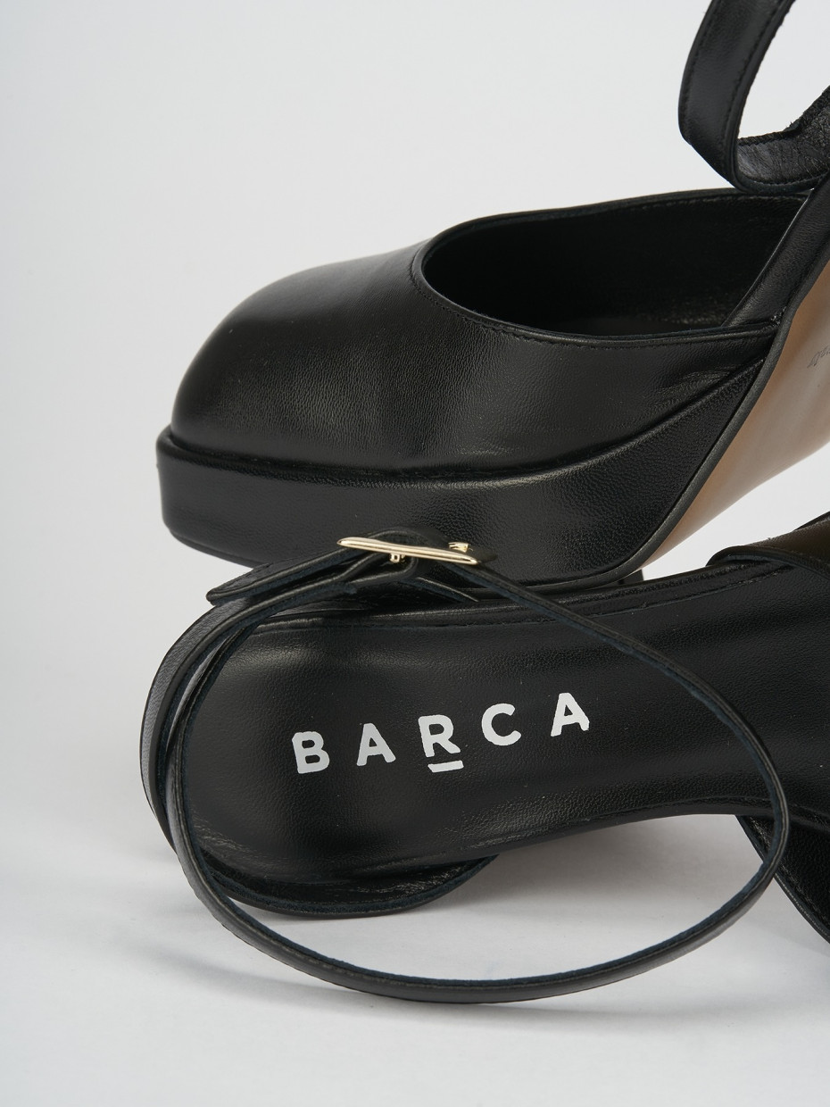 Sandali tacco 9cm pelle nero